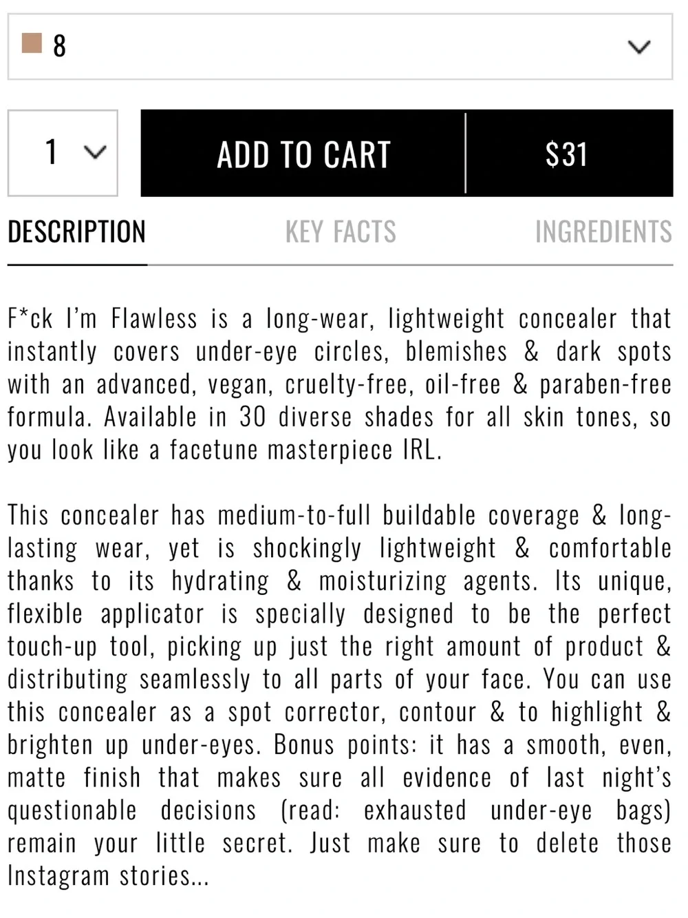 IL MAKIAGE F#CK IM FLAWLESS Multi-Use Perfecting Concealer 08